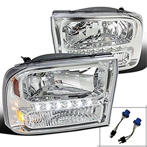 Overtime 1999-2004 Ford F250 LED Headlights - Chrome OV1187840 - main